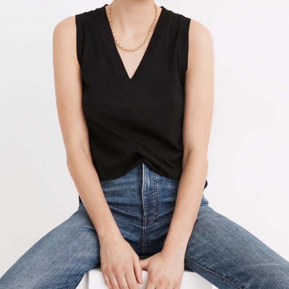 Madewell Whisper Cotton V-Neck Tank